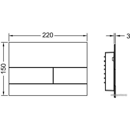 Панель смыва Tece Square II 9240830 (нержавеющая сталь)