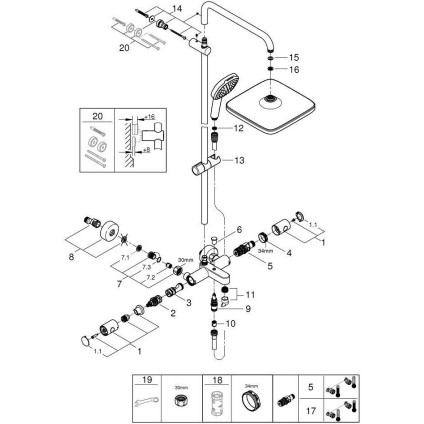 Душевая система  Grohe Vitalo Comfort 250 269842431