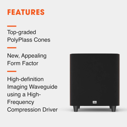 Проводной сабвуфер JBL Studio 660P (темное дерево)