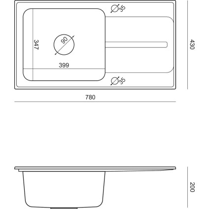 Кухонная мойка Quadron FUSR7843CZ