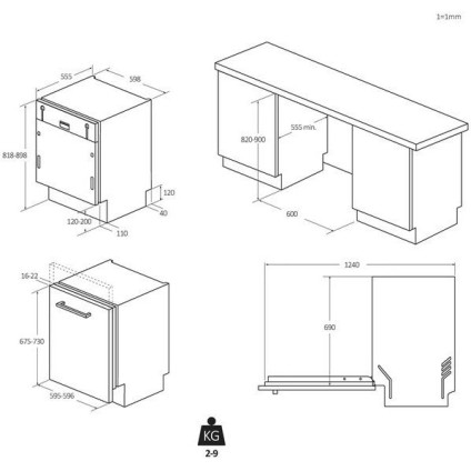 Встраиваемая посудомоечная машина Candy CI 6E7F1A