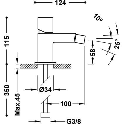 Смеситель Tres Cuadro 00712001