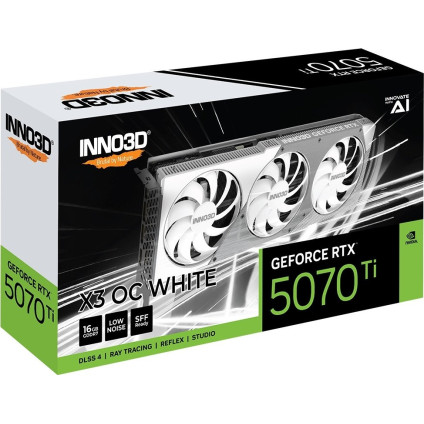 Видеокарта Inno3D GeForce RTX 5070 Ti X3 OC White N507T3-16D7X-176068W