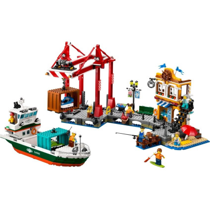 Конструктор LEGO City 60422 Морской порт с грузовым судном