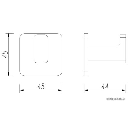 Крючок для ванны Omnires Neslon NL80115CR