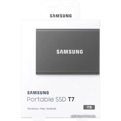 Внешний накопитель Samsung T7 1TB (серый)