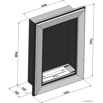 Биокамин SimpleFire Frame 550 (белый)