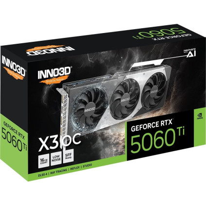 Видеокарта Inno3D GeForce RTX 5060 Ti 16GB Twin X3 OC N506T3-16D7X-191073L