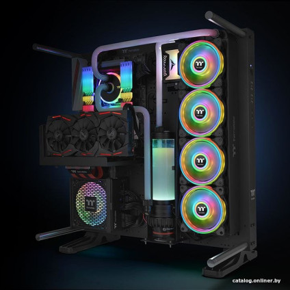 Комплект вентиляторов для корпуса Thermaltake Riing Quad 14 RGB TT Premium 3 Fan Pack CL-F089-PL14SW-A