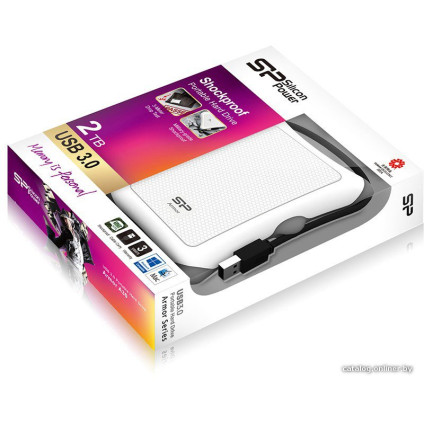 Внешний накопитель Silicon-Power Armor A30 2TB White (SP020TBPHDA30S3W)
