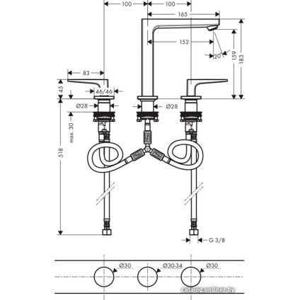 Смеситель Hansgrohe Metropol 32515000