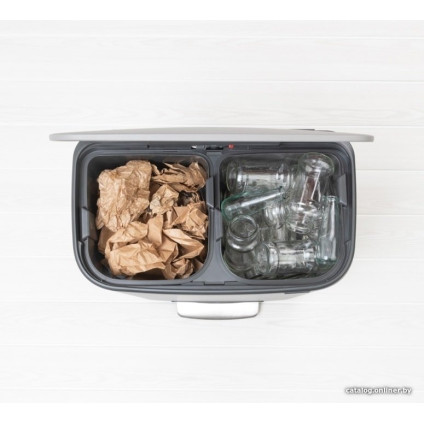 Система сортировки мусора Brabantia Bo Pedal Bin 2 x 30 л (минерально-серый)