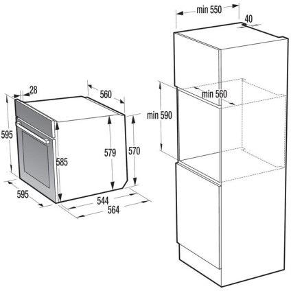 Электрический духовой шкаф Gorenje BFS6148B