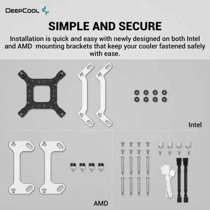 Система жидкостного охлаждения для процессора DeepCool LS520 SE WH R-LS520-WHAMMM-G-1