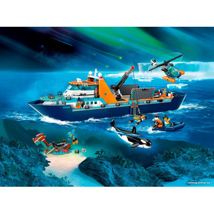 Конструктор LEGO City 60368 Корабль Исследователь Арктики