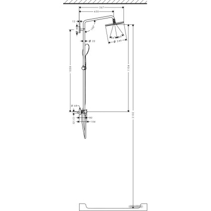 Душевая система  Hansgrohe Raindance Select 240 Showerpipe (27115000)
