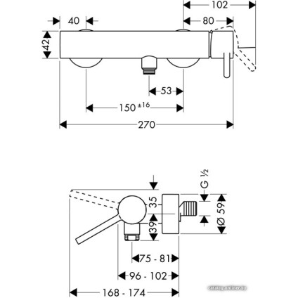 Смеситель Axor Starck 10611000