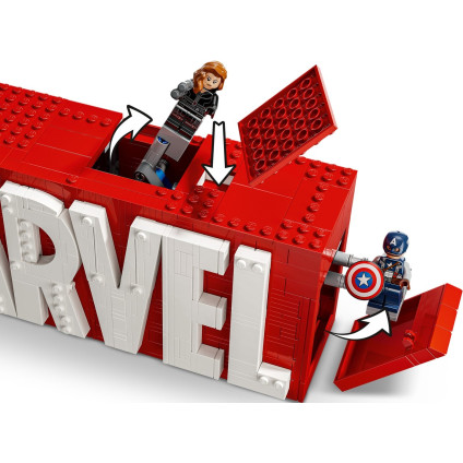 Конструктор LEGO Marvel 76313 Логотип MARVEL с минифигурками