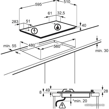Варочная панель Electrolux CGS6436BX