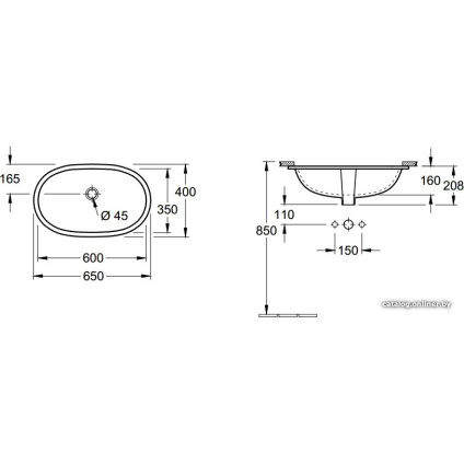 Умывальник Villeroy & Boch O.Novo 41626001