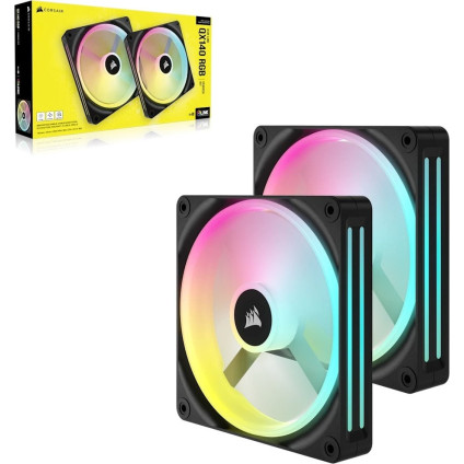 Комплект вентиляторов для корпуса с контроллером Corsair iCUE LINK QX140 RGB Dual Pack + Hub CO-9051004-WW