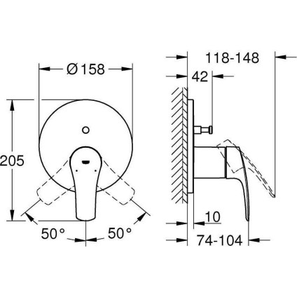 Смеситель Grohe Eurosmart 24043003