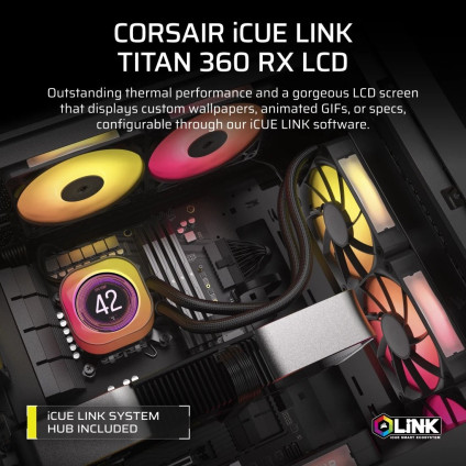 Система жидкостного охлаждения для процессора Corsair iCUE LINK TITAN 360 RX LCD CW-9061023-WW