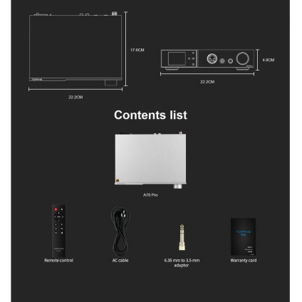 Настольный усилитель Topping A70 Pro (серебристый)