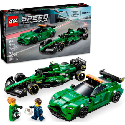 Конструктор LEGO Speed Champions 76925 Гоночные автомобили Aston Martin Valkyrie AMR Pro и Aston Martin Vantage GT3