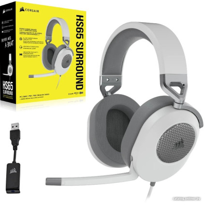 Наушники Corsair HS65 Surround (белый)