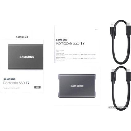 Внешний накопитель Samsung T7 2TB (серый)