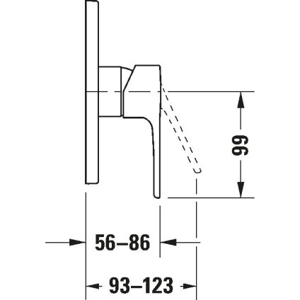 Смеситель без скрытого механизма Duravit B.1 chrom B14210010010