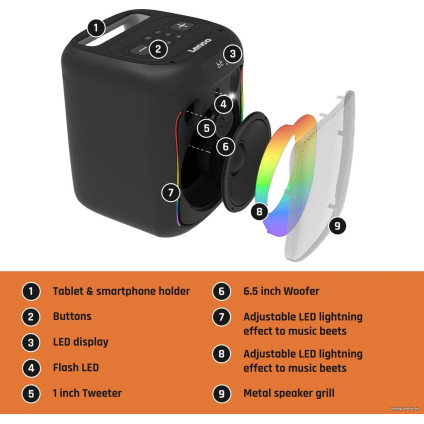 Беспроводная колонка Lenco PA-100BK