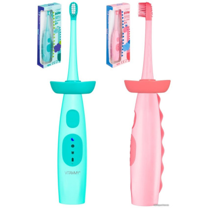 Электрическая зубная щетка Vitammy Dino (розовый)