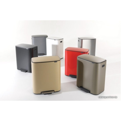 Система сортировки мусора Brabantia Bo Pedal Bin 2 x 30 л (белый)