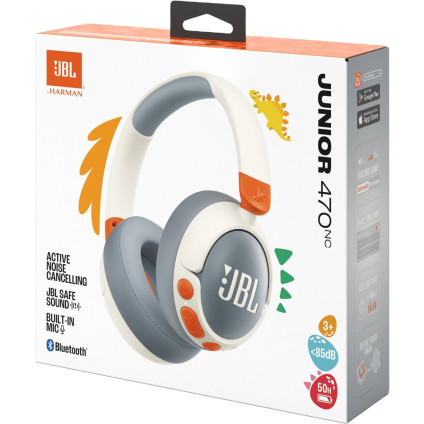 Наушники JBL Junior 470NC (белый/серый)