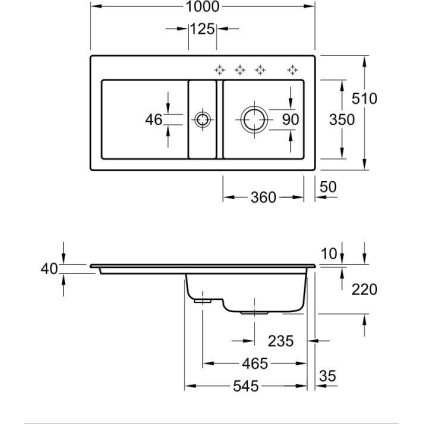 Кухонная мойка Villeroy & Boch Subway 60 671201J0