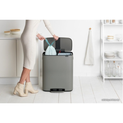 Система сортировки мусора Brabantia Bo Pedal Bin 2 x 30 л (минерально-серый)