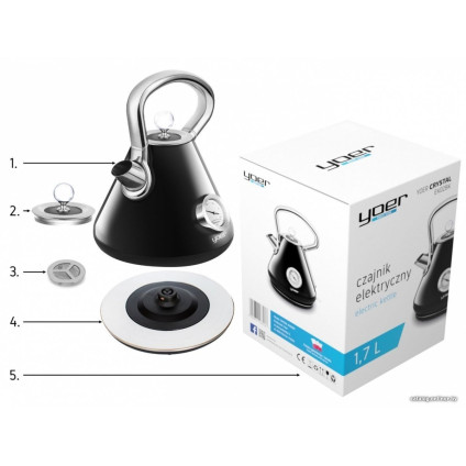 Электрический чайник Yoer Crystal EK02BK