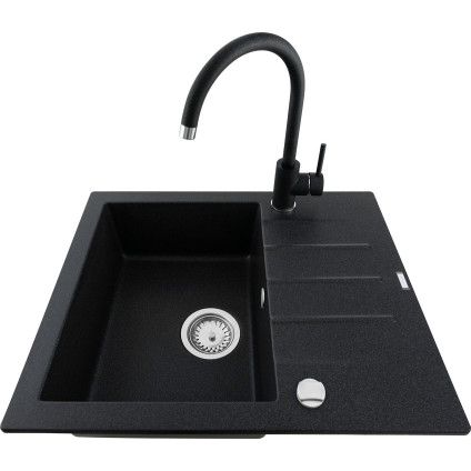 Кухонная мойка Kernau KGS A 4560 1B1D Black Metallic