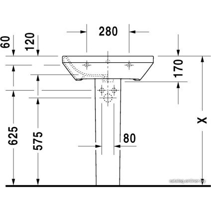 Умывальник Duravit DuraStyle 60x44 (2319600000)