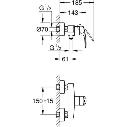 Смеситель Grohe Grohe-Eurosmart 335552433