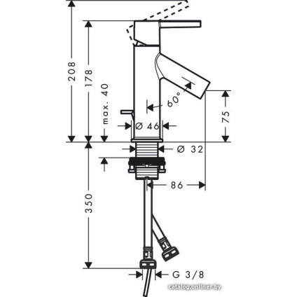 Смеситель Axor Starck 10102000 (хром)