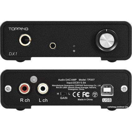 Настольный усилитель Topping DX1 (черный)