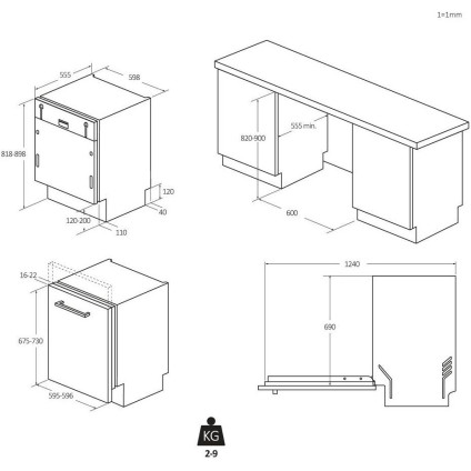 Встраиваемая посудомоечная машина Candy CI 3C6F1A1