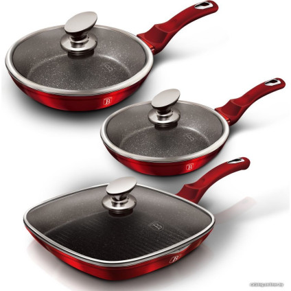 Набор сковород Berlinger Haus Burgundy Metallic Line BH-6189