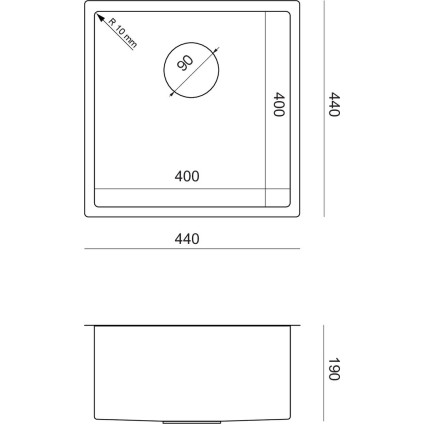 Кухонная мойка Quadron MF4444PVDBSC1