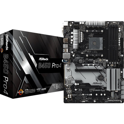 Материнская плата ASRock B450 Pro4