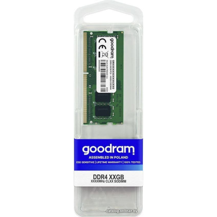 Оперативная память GOODRAM 16GB DDR4 SODIMM PC4-25600 GR3200S464L22S/16G