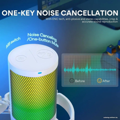 Проводной микрофон Maono DGM20 (белый)